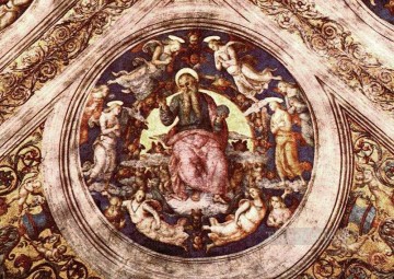 Pietro Perugino Painting - God the Creator and Angels Renaissance Pietro Perugino